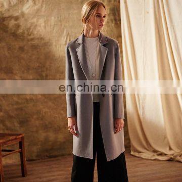 Fashion European Women's Coat 100% Wool Comfortable Cashmere Wool Coat