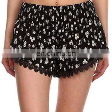 Fashion Lady Floral Pattern Lace Summer Beach Boxer Shorts Women