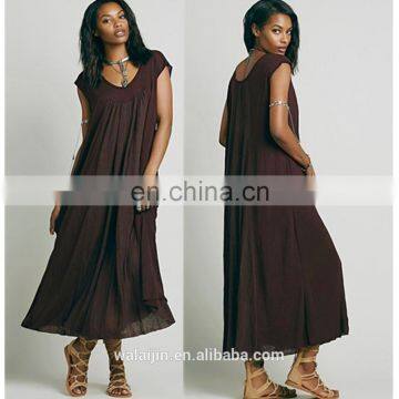 Cap Sleeve Woman Knit Midi Dress ,fashionable Woman Loose Fix Dress photo-2