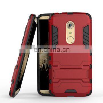 Detachable 2 in 1 with Stand Hybrid Hard PC + Black TPU Back Cover Case for ZTE Axon 7