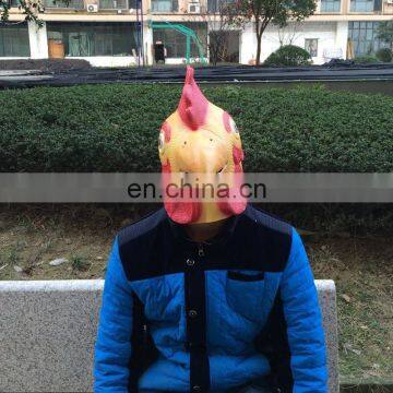 Wholesale party funny big rooster latex/rubber head mask
