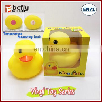 Temperature measuring bath toy eco yellow bath vinyl ducks