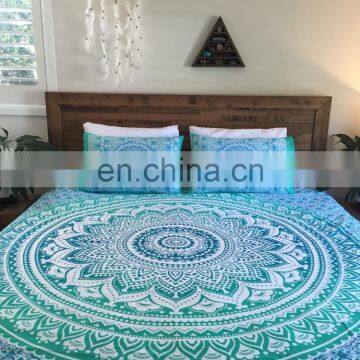 Queen Indian Mandala Bedspread Tapestry Wall Hanging Hippie bohemian Ethnic Throw Tapestry with Pillows cover