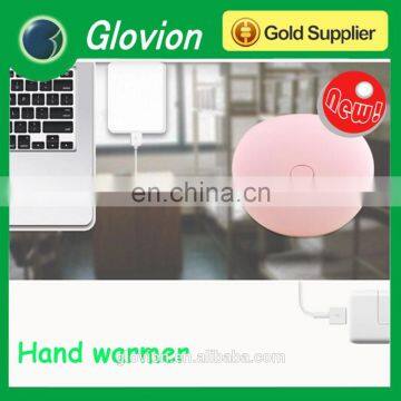 Hot selling candy color hand warmer hand warmer for student USB rechargeable hand warmer