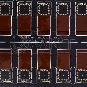 Black Printed Circuit Board with IC