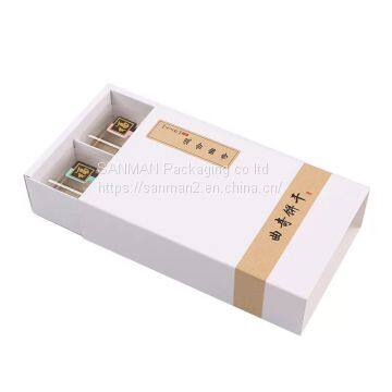 Drawer paper rectangle cardboard box for food