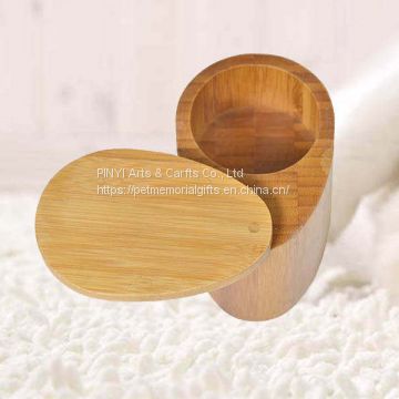 Pet Memorial Gifts Blank Laser Engravable Mini Bamboo Pet Tribute Aftercare Keepsake Urn Box