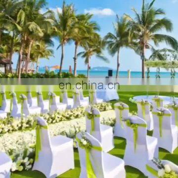 Custom outdoor wedding banquet garden stretch patio chair cover