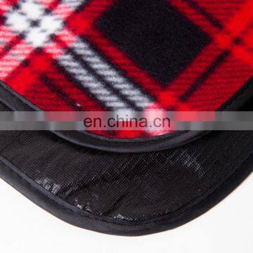 Custom Print Picnic Blanket Fleece Picnic Blanket Leather Strap For Convenient photo-4