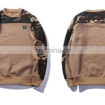 Wholesale Oem Custom With Own Logo no Minimum Blank With Raglan Seam Crewneck Camo Hoodie Sweatshirt photo-4