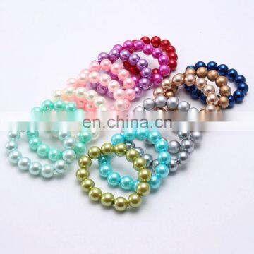 Kids Solid bubblegum bracelet Girl Bubblegum Cute Jewelry birthday gift 16Colors 12mm