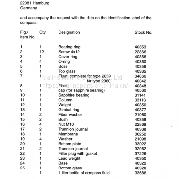 SARACOM MC-180 MC-18 Magnetic Compass Overhaul Kit photo-2