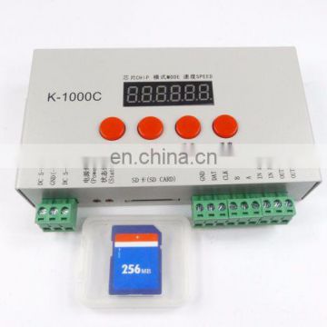 K1000C DC5-24V RGB 2048 Pixels Controller Control TM1804/LPD6803/DMX512/WS2812