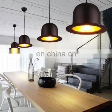 Modern Decorative Tall Hat Shape Indoor Light Fixture Aluminum Pendant Lamp photo-3