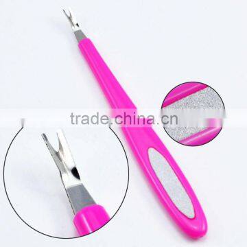 Pink Color Plastic Nail Cuticle Pusher