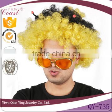 cheap wholesale black and yellow color bee shaped party afro wigs