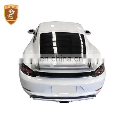 Competitive price carbon fiber Techar style car spoilers wing for porsche boxster 718 rear spoiler