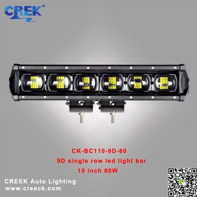 SINGLE ROW 9D LED LIGHT BAR,15 INCH 60W