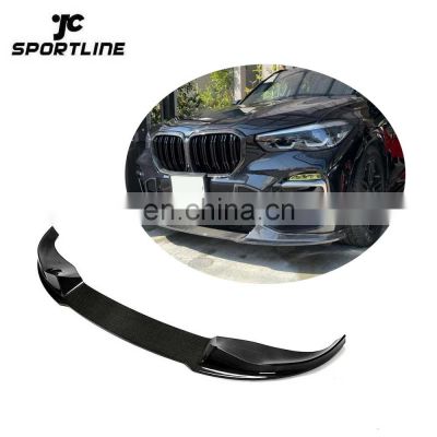 Carbon Fiber X5 G05 Front Bumper Lip for BMW X5 G05 M Sport Sport Utility 4-Door 2019-2020