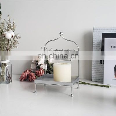 Hot Sale Microfiber Necklace Pendant Metal Display Jewelry Holder For Decor