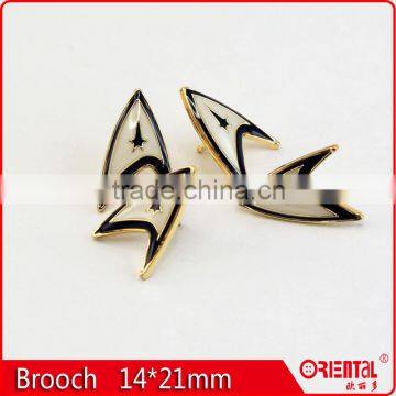 enamle metal badge straight suit brooch pin for men