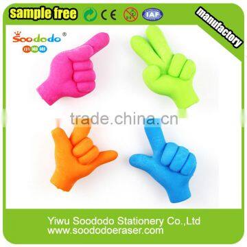 Promotional Stationery Colorful Soft Cheap Rubber Thumb Eraser