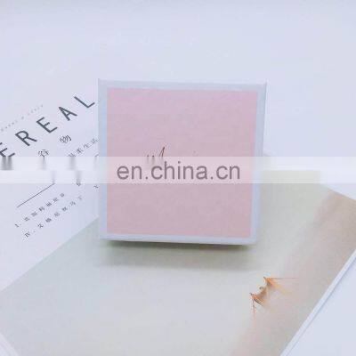 Simple gold hot stamping logo paper box with insert for jewelry packaging