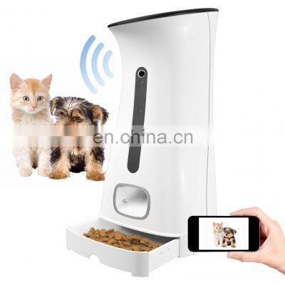 7.5L Cat Food Dispensers with 720P HD Wifi Camera Voice Recorder  Automatic Cat Feeder Cat Food Dispensers