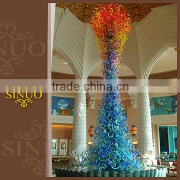 Large hotel hall hanging art sculpture light