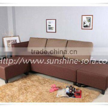 Home Furniture Linen Sectional Corner Sofa Sets