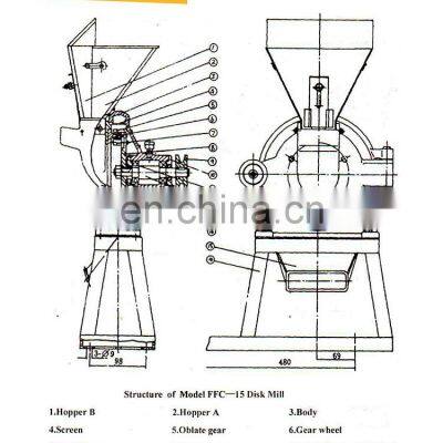 Small Mini Factory Direct Sale Wheat Flour Mill/Wheat Flour Mill Machine/Disk Mill Machine photo-4