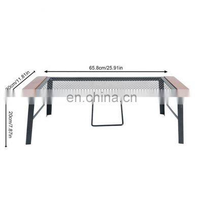 Hot Selling Outdoor Multi-Function Portable Barbecue Tool Grill Convenient Folding Net Camping Table photo-2