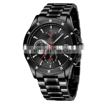 2022 NIBOSI Mens Fashion Casual Quartz Chronograph Watches Fashion Luminous Stainless Steel Band Wristwatches for Men Custom photo-3
