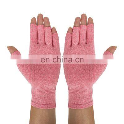 Women rheumatoid pains arthritis hand half finger compression gloves for pain relief