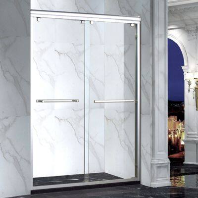 Modern Design 10mm Tempered Glass Shower Screen Pivot Shower Door with Aluminium Frame Bathroom Glass Partition