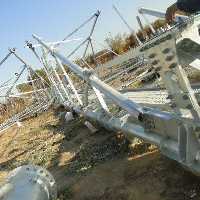 Galvanized Electricity Pylon Line Pole for Erecting Transmission Lattice Steel Angle Tower