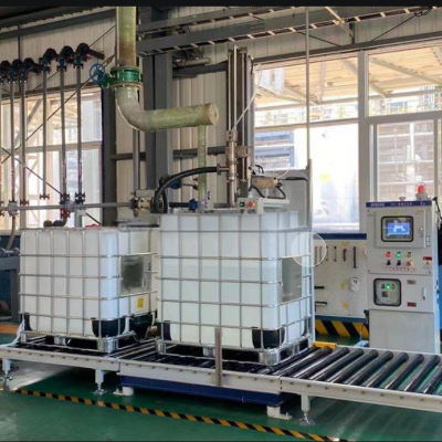 IBC container Automatic High-Precision Easy to Clean Heavy-Duty Liquid Filling Machine Factory Oil Chemical
