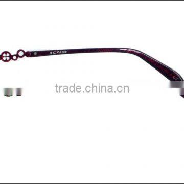 Fashion Style Women Metal Half Frame Eyeglasses Frame With Pattern Temple With Clear Lenses photo-4