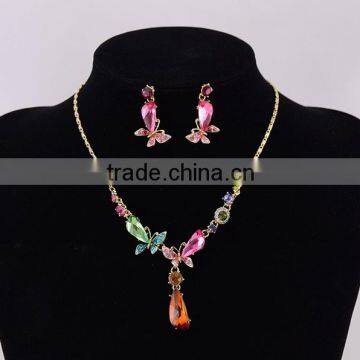Classic Wholesale Fashion Jewelry Handmade Mix Color Crystal Jewelry Set photo-3