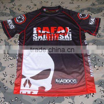 Custom men's sublimation mma rash guard