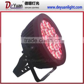 New design slim Outdoor par can 18 x 12W 6in1 RGBW UV ip65 led par light