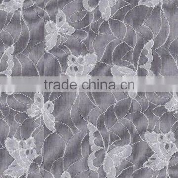 butterfly pattern elastic lace fabric