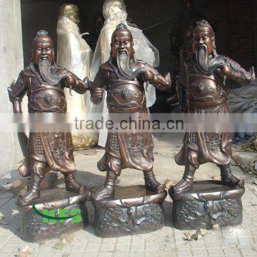 Brass standing Guangong for home decor