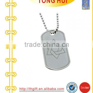 Jewelry Silver two-piece dog tag necklace manufacturer