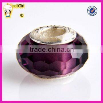 Authentic Sterling Silver Murano Sea Glass Bead Solid Sterling Silver Beads