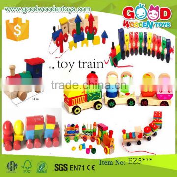 EN71 top sale pull toy vehicle wooden toy train OEM/ODM educational toy train for kids