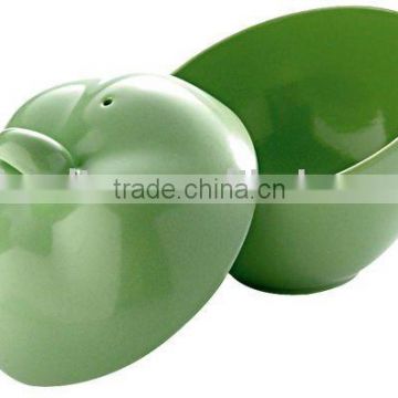 personalized apple shaped plastic bowl