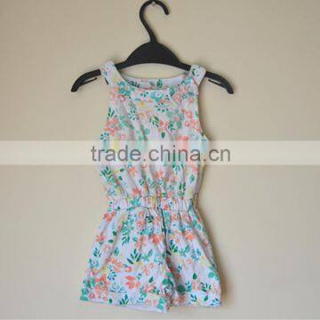 Children red sleeveless dresses Children sleeveless printing The blue dress