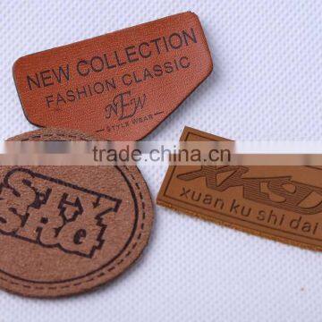 Hot Sale Custom Embossed Genuine Patch Jeans Leather Label photo-2