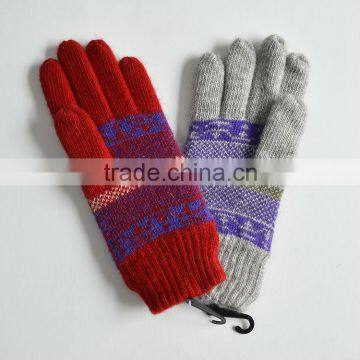 Sheep skin polyester Knitted Gloves